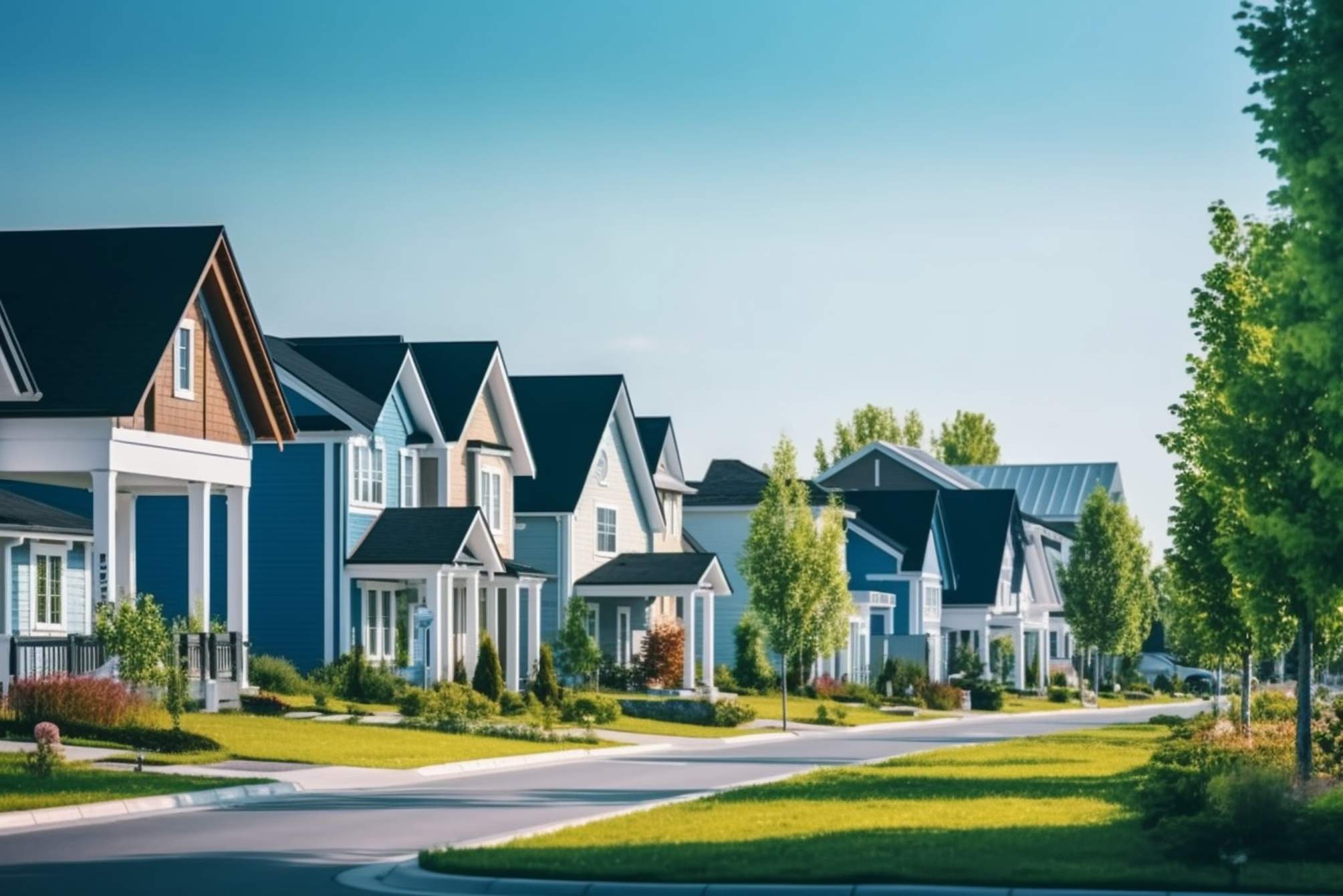 modern contemporary style of generic buildings